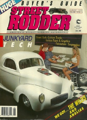 STREET RODDER 1990 AUG - TOMMY IVO, STREET GASSER SPECIAL, PITTMAN vs COOK